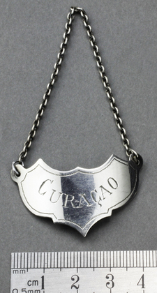 Swedish (or French) Antique Silver Wine Label - Curacao